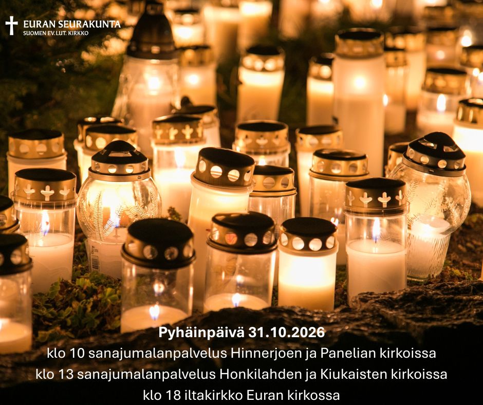 Hautakynttilöitä pimeässä illassa.