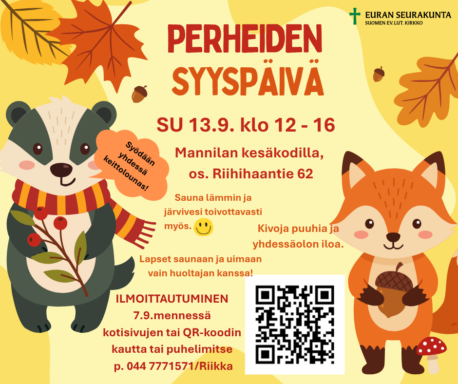 Ilmoittaudu perheiden syyspäivään